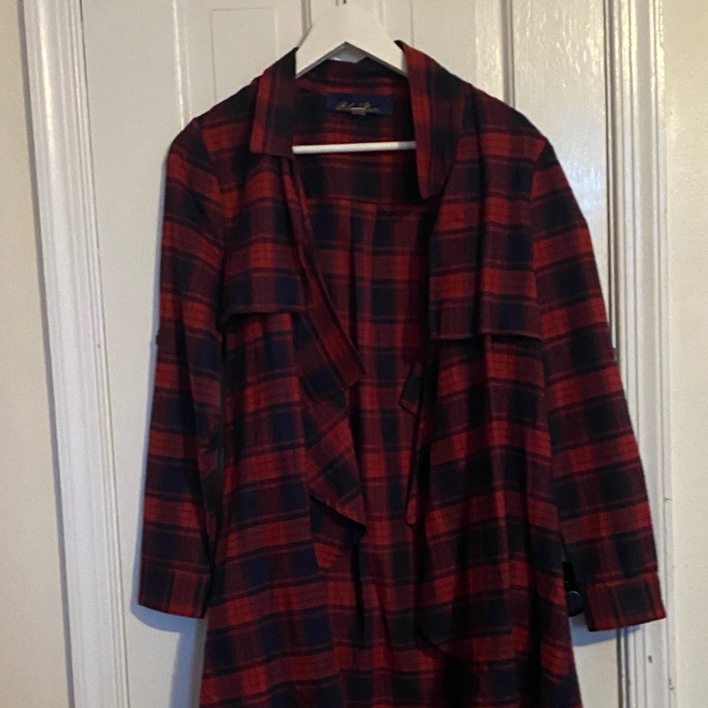 Plaid jacket wrap thing